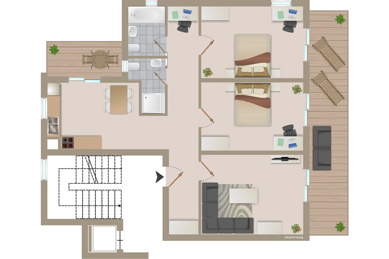 Apartments Matterhorngruss - 4. floor - ground map